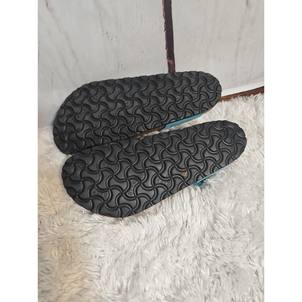 Birkenstock Gizeh Braided Green Leather Sandals Women's Size 40 - Picture 7 of 10